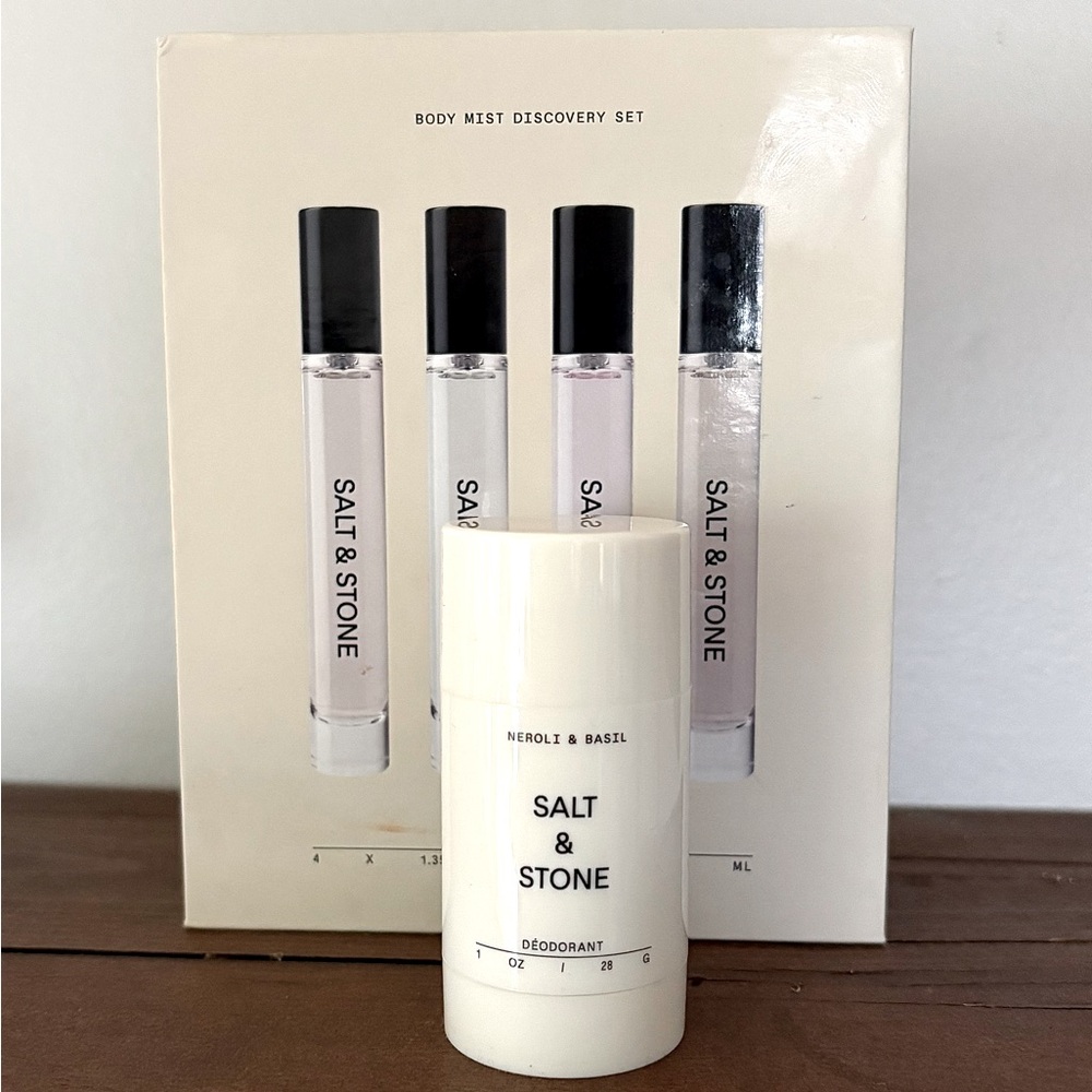 Salt & Stone Body Mist Discovery Set and Deodorant